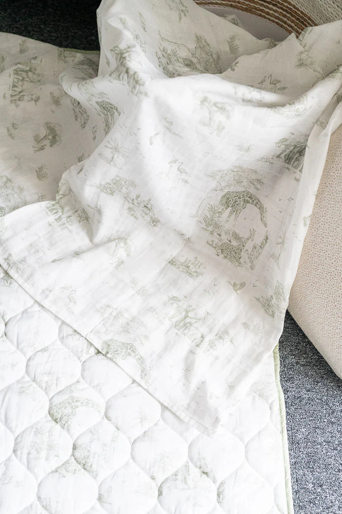 Gilded Bird  Safari Toile X-Large Muslin Swaddle