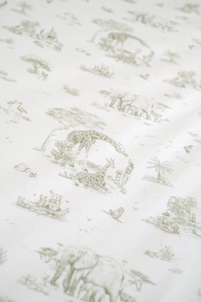 Gilded Bird  Safari Toile X-Large Muslin Swaddle