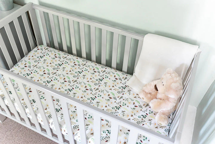 Gilded Bird Wild Bee White Fitted Cot Sheet