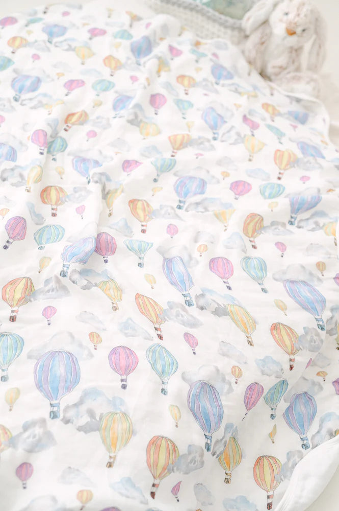 Gilded Bird Balloon Festival Bamboo Baby Blanket