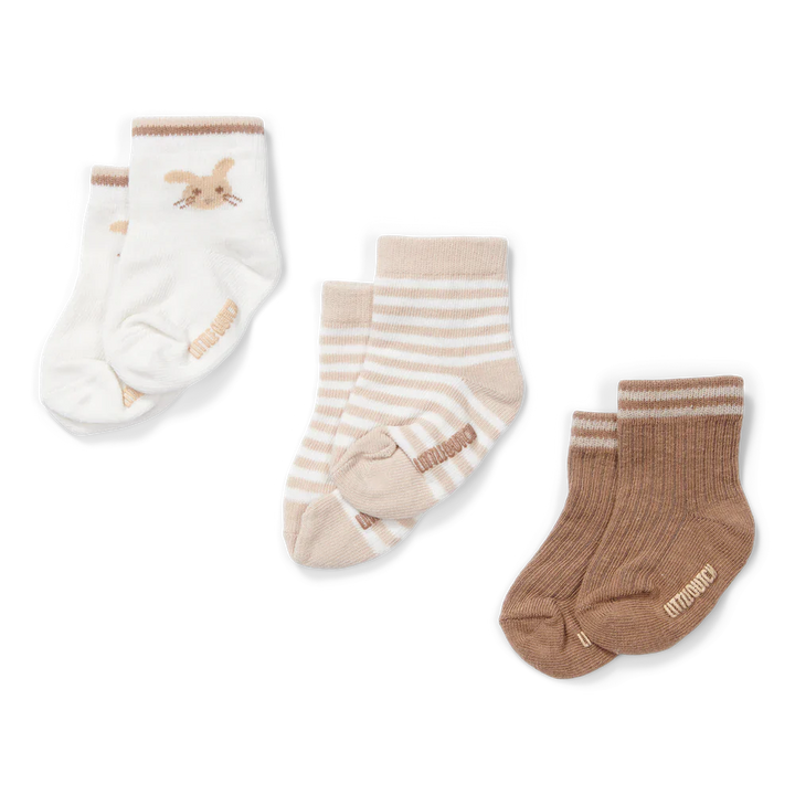 Little Dutch 3-pack Baby Socks Bunny