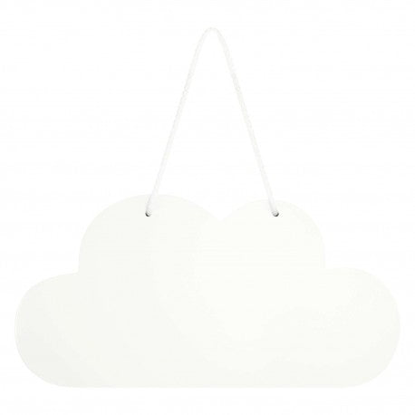 Personalised Wooden Cloud Hanging Decoration in White