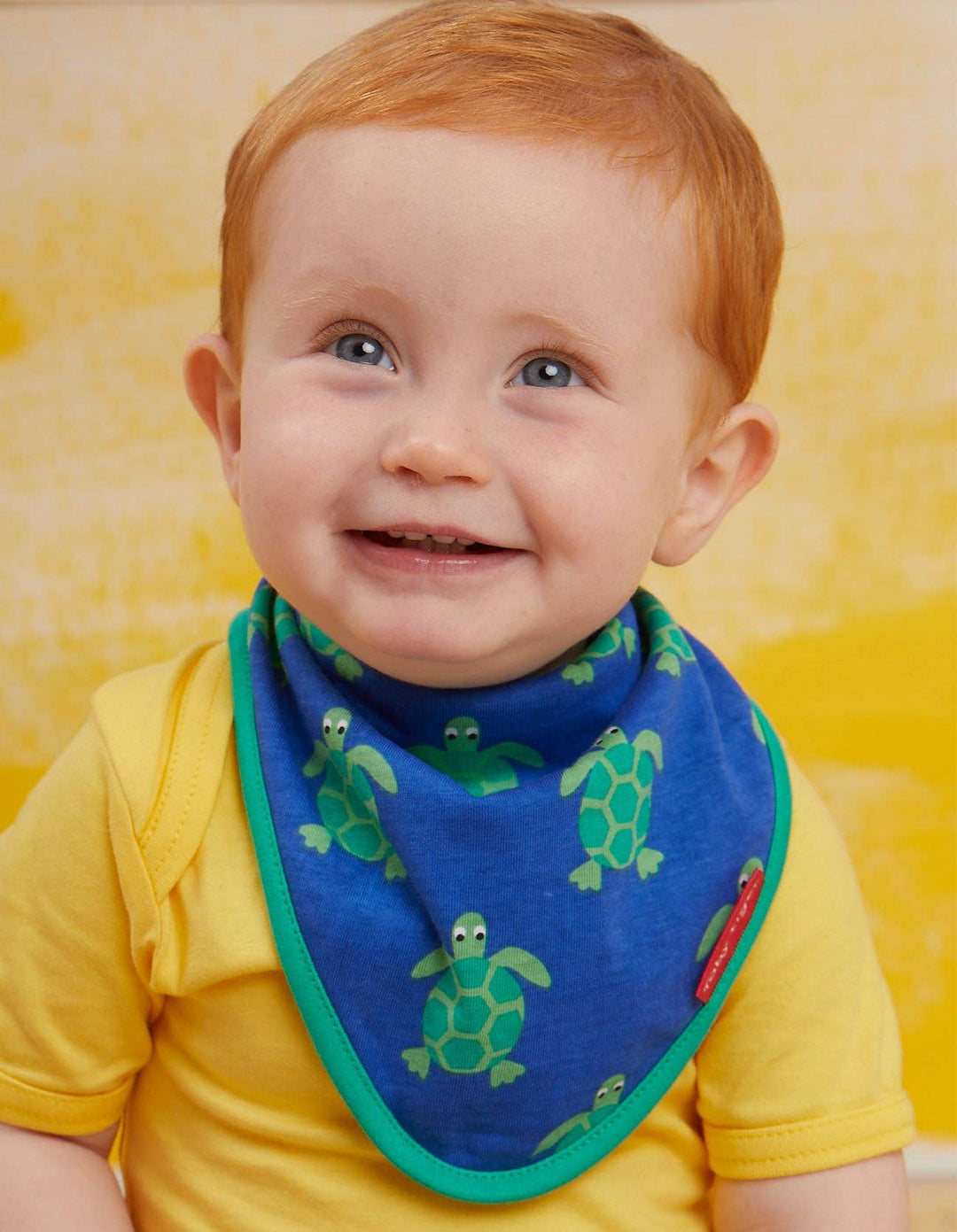 Organic Turtle Print Dribble Bib