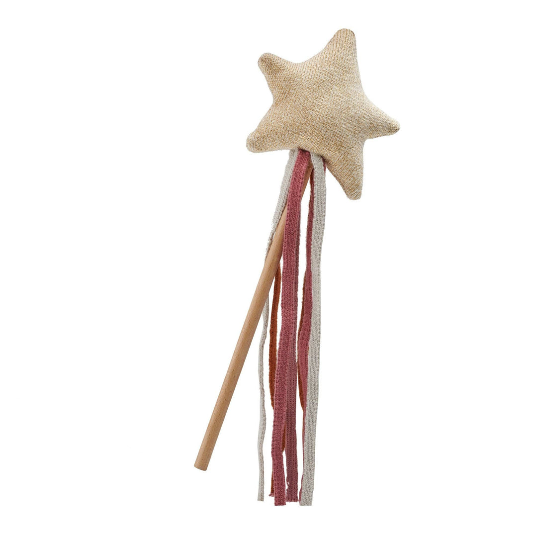 Gold Knitted Sparkle Star Wand